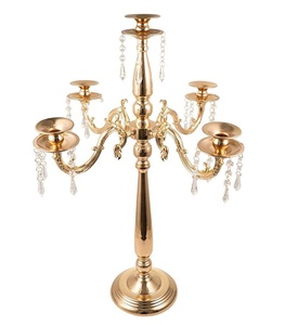 Hot Selling Brass <b>Tall</b> Candelabra With Five <b>Candle</b> in Gold Plated for Dinner Party Table Centerpiece Available Customized Size. - Product Image 4