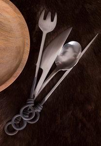 Juego de cubiertos de metal de alta calidad con mango de extremo diseñado con nudo al mejor precio para restaurante, hotel, uso doméstico - Product Image 2