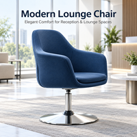 Tabouret de bar moderne en tissu pivotant avec siège rembourré confortable pour café, restaurant, îlot de cuisine