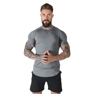 T-shirt di vendita calda di nuovo Design Casual in cotone da uomo magliette da ginnastica da ginnastica fornitore di pile nero personalizzato