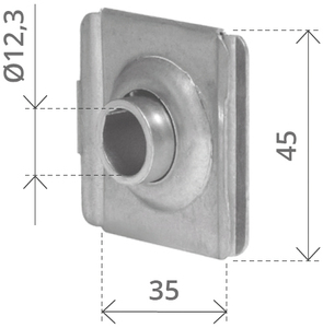 ตลับลูกปืนแบบสี่เหลี่ยมขนาดมิลลิเมตร 45 ฟอร์โอ รุลลิโน มม. 12,3 - Product Image 1