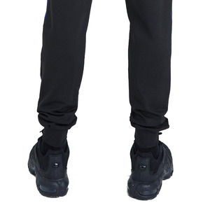 Pantalon de survêtement décontracté en velours côtelé pour homme avec empiècement contrastant, taille élastique, tissu épais - Prix - Product Image 3