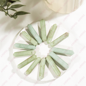 Venta al por Mayor de Aventurina Verde Ecológica de Primera Calidad, Doble Punta Pulida, Feng Shui para Decoración del Hogar y Meditación - Product Image 2