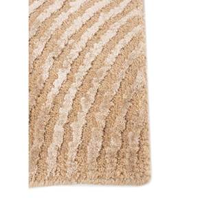 พรมขนสัตว์และไหมไผ่ถักมือสีเบจและสีน้ำตาลลายแอ็บสแตรกต์รูปทรงสี่เหลี่ยมผืนผ้าสำหรับห้องนั่งเล่นและทางเดิน รุ่น Esk-345 - Product Image 4