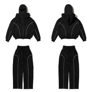 Chándales para hombre 2 piezas Jogger Pant Full Face Zip Hoodie Sets Ropa Logotipo personalizado Chándales Set - Product Image 1