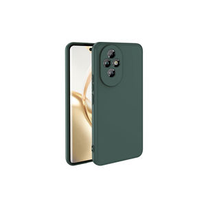 Coque en silicone liquide premium SENK Mara pour téléphone portable Honor 200 Pro, design doublé, vert foncé, protection antichoc - Product Image 1