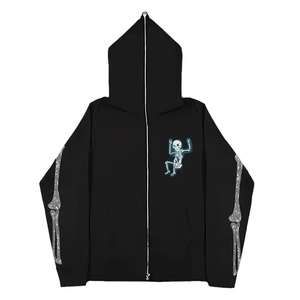 Último diseño Venta en línea Sudaderas con cremallera de cara completa Hecho en Pakistán Tamaño personalizado y color Sudadera con capucha con cremallera de cara completa - Product Image 6