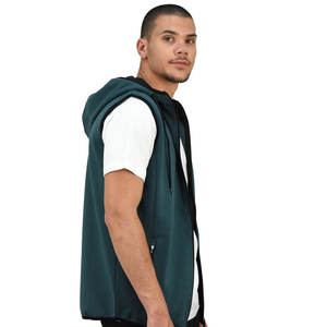 Sudadera con Capucha de Manga Corta y Cierre de Cremallera para Hombre, 100% Algodón Premium de 450 g/m², Diseñada para Ropa Deportiva y Estampado POD - Product Image 4