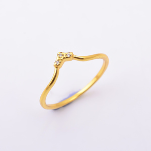 925 Sterling Silver <b>Women's</b> Fine <b>Ring</b> With Beautiful Ethnic Style Gold Plated Cubic Zircon Gemstone Bezel Setting Inlay Trendy - Product Image 2