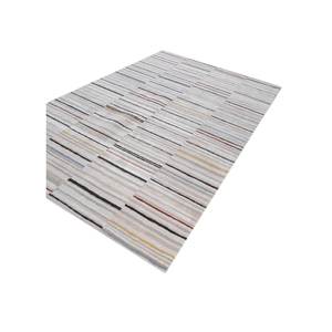 Tapis Acar classique rayé ivoire en laine et viscose tufté à la main, 10 mm, rectangulaire, moelleux, pour couloir, en jute, pour la maison, pour adolescents - TNQ-50023 - Product Image 2