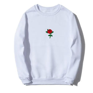 Sweat-shirt ras du cou 100% coton épais avec logo imprimé personnalisé pull surdimensionné pour hommes technique de broderie en polaire solide printemps - Product Image 5