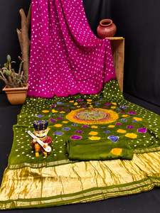 Nouveau Saree en soie douce Lagdi Patta avec chemisier fantaisie Pièces Pure Gajji par Lagdi Indian & Pakistani Clothing - Product Image 5