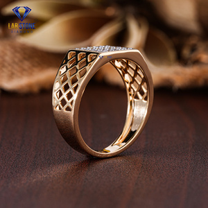 แหวนเพชรสีเหลืองทองทรงกลม0.45 TDW พร้อมหินในห้องทดลอง/แหวนเพชรหรูหรา/สี EF-VS - Product Image 5