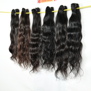 Indien 100% non transformé Remy machine double trame vague profonde cuticule aligné traitement Temple Bundle Extensions de cheveux humains - Product Image 1