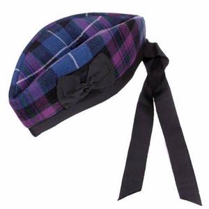 Boina de lana a cuadros con lazo negro y pompón, gorro de invierno unisex con diseño a cuadros, estilo inglés, 54-56 cm, para adultos - Product Image 2