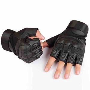 Gants de motard demi-doigts de qualité supérieure pour unisexe avec logo personnalisé - Product Image 1
