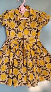 เดรสผ้าคอตตอนพิมพ์ลายสำหรับเด็กผู้หญิงเดรสลำลองสำหรับเด็กผู้หญิงตัวเล็กน่ารักสำหรับเด็ก - Product Image 4