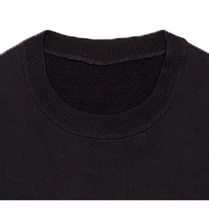 Men's Premium 100% Cotton Fleece O-<b>Neck</b> Pullover Sweatshirt Eco-Friendly Breathable Solid Knitted Embossed Printed Front Logo - Product Image 2