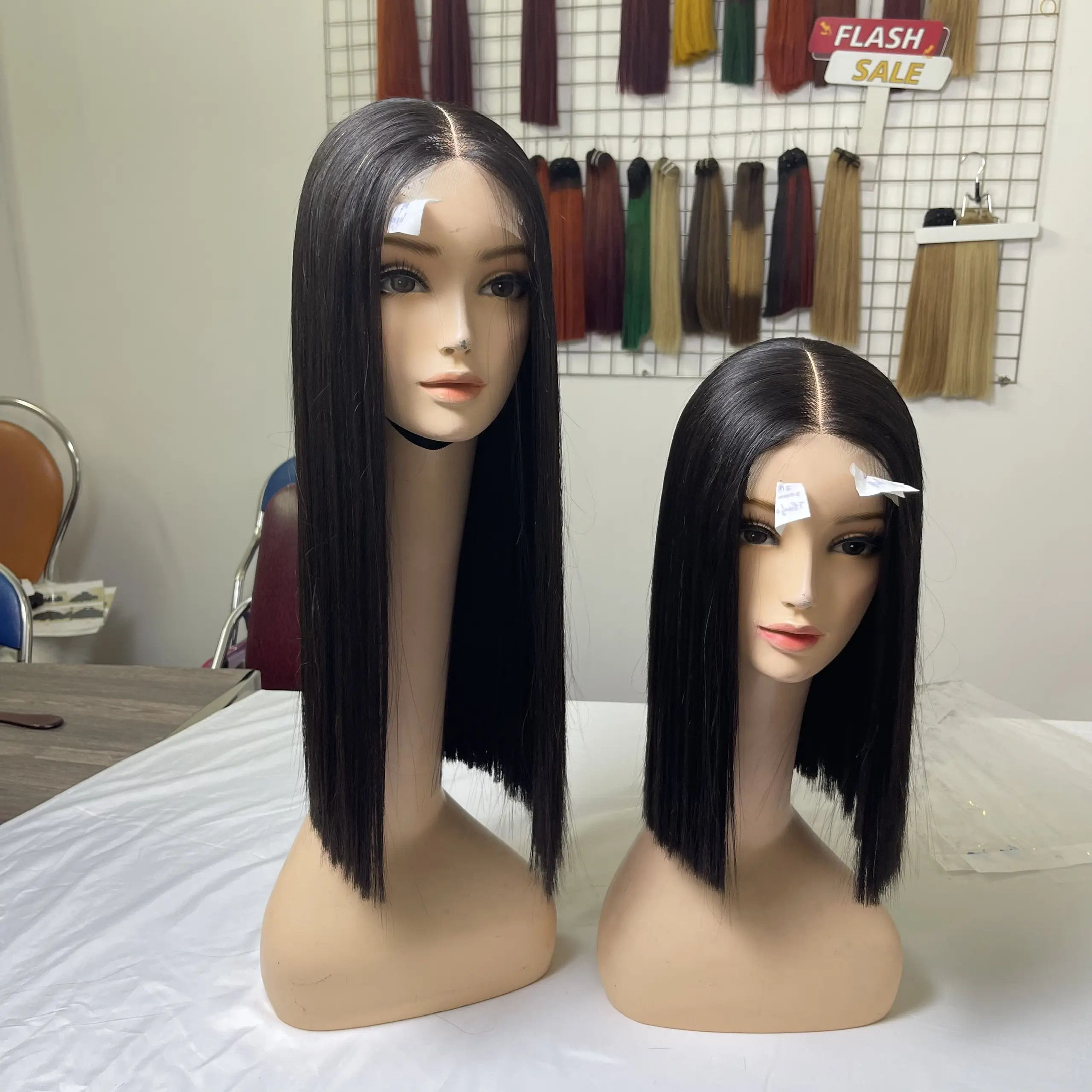 Produk baru!! Grosir 100% wig ekstensi rambut manusia Vietnam semua warna rambut manusia mentah kualitas tinggi rambut belum diproses