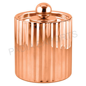 D Wall Stripe Ice Bucket Rose Gold Metal Color para ocasiones de fiesta - Product Image 1