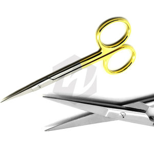 Tijeras de goma Iris rectas de 4,52 pulgadas de acero inoxidable de alta calidad, proveedor a granel, instrumentos médicos quirúrgicos de ortodoncia Dental - Product Image 1