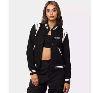 Haute qualité Logo personnalisé Varsity Letterman vestes grande taille femmes Varsity veste 100% laine corps en cuir manches Varsity vestes - Product Image 3