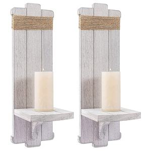 Halloween Candle Sconce <b>Wall</b> Mounted Vintage Candle Holder Reliable <b>Wooden</b> Candle Stand for Home Decoration - Product Image 5