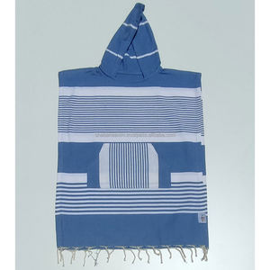 Nouveau design Poncho à capuche rayé personnalisé en coton fait main turc et indien, serviette de bain rayée - Product Image 2