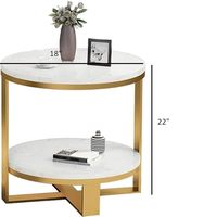 Table d'appoint moderne en fer et aluminium, conçue pour les propriétaires de maisons recherchant des éléments de décoration de luxe distinctifs