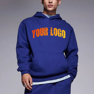 Sudadera de algodón 100% de gran tamaño para hombre, ropa informal transpirable, Sudadera con capucha bordada Lisa teñida, la mejor calidad para el invierno - Product Image 1