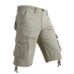 Wholesale Men's Multi-Pocket Cargo <b>Shorts</b> 100% Cotton Solid Casual <b>Tactical</b> Quick Dry Customizable - Product Image 1