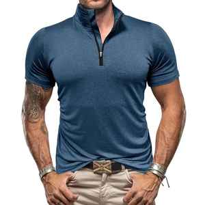 Top marque hommes O-cou T-Shirt haute qualité séchage rapide Fitness impression solide différentes couleurs à manches courtes grande taille 220 grammes - Product Image 4
