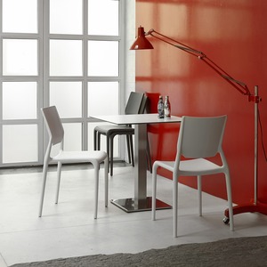 Stackable Monobloc Polymer <b>Chair</b> for Indoor and Outdoor Use, Lightweight Cafe <b>Bistro</b> Restaurant <b>Dining</b> <b>Chair</b> Made in Italy - Product Image 5