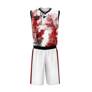 Uniforme de basket-ball à marque privée en gros, prix de gros, uniforme de basket-ball sans manches personnalisé, tissu respirant, uniforme de basket-ball uni, service OEM - Product Image 1