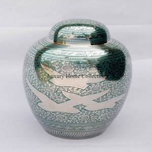 Vintage Designer Abstract Heavy Duty Metal Unique Fancy Look Color plata Mesa Hecha a mano Artes y manualidades Cenizas Urnas y tarros - Product Image 4