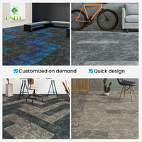 Inertia60100 25x100cm Planche de moquette commerciale en nylon à boucles multi-niveaux, revêtement de sol modulaire pour bureaux, hôtels, halls d'entrée, fournisseur OEM ODM B1