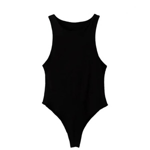 ชุดว่ายน้ำลำลองผ้าฝ้าย100% ของผู้หญิงสำหรับฤดูร้อนบอดี้สูทชิ้นเดียวระบายอากาศได้ดีปรับแต่งได้พิมพ์โลโก้ด้านหน้า - Product Image 3