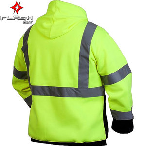 Sweats à capuche vêtements de travail haute visibilité vêtements de sécurité réfléchissants à capuche utiliser hommes sweat à capuche de sécurité en gros de haute qualité - Product Image 2