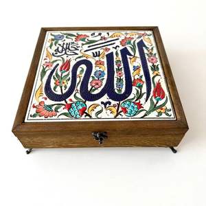 Pafu Ramadan Mubarak Home Decor Cadeau islamique Décoration de l'Aïd Signe de l'Aïd Caisse en bois Coffrets cadeaux - Product Image 2