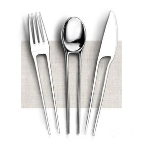 Ensemble de couverts en acier inoxydable, Logo personnalisé, poignée fine, livraison rapide, couteau à dîner en acier inoxydable, fourchette, argenterie - Product Image 2