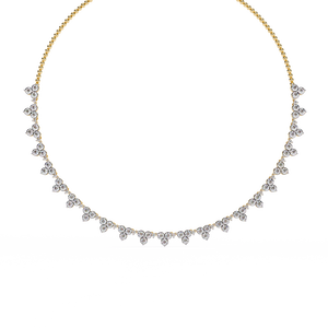 Collar de Oro Sólido de 18K con Diamante Cultivado en Laboratorio, Corte Brillante Redondo, Color G, para Niñas - Product Image 1