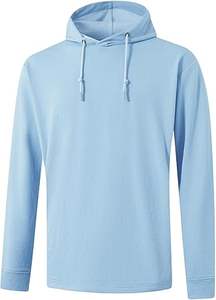 Sweat-shirts décontractés pour hommes en coton 100% écologique respirant avec poche, coupe régulière, couleur unie, effet délavé - Product Image 2