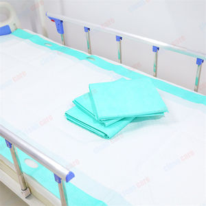 Almohadilla de Camilla transpirable no tejida desechable para <span class=keywords><strong>Hospital</strong></span>, cubiertas de hoja de camilla para ambulancia, hoja de transferencia de pacientes, mango recortado - Product Image 2