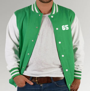 Veste 100% coton Letterman de haute qualité pour hommes, à séchage rapide, design personnalisé, col montant, vêtements de rue pour l'hiver - Product Image 3