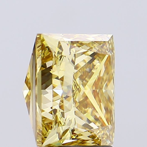 Diamant de laboratoire IGI certifié 3,00-4,50 carats, taille princesse, couleur marron-jaune intense fantaisie, clarté VS1, pour la fabrication de bijoux - Product Image 3