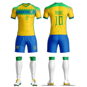 ชุดเครื่องแบบฟุตบอลสำหรับเด็กชุดเสื้อเจอร์ซีย์สีผสมสไตล์ใหม่พิมพ์โลโก้ได้ตามต้องการ - Product Image 1