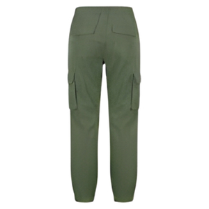 Pantalones de Trabajo Casuales de Negocios para Mujer, de Lona Transpirable de Secado Rápido, con Cierre de Cordón, Lisos, 100% Algodón, Cintura Media - Product Image 4