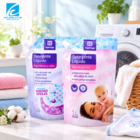 Pochettes souples personnalisées avec bec verseur, logo sur mesure, aseptiques, laminées, anti-fuite pour emballage de lessive et de gel douche – Vente en gros
