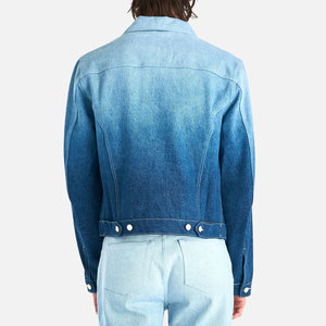 Chaqueta Vaquera Bordada para Hombre, Estilo Casual, Venta al Por Mayor, Alta Calidad, Lona de Algodón, Logotipo Frontal, OEM - Product Image 2