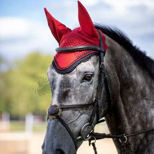 Gorro de oreja de caballo Premium hecho en Pakistán elegante velo de mosca de ganchillo ligero transpirable lavable para espectáculo y equitación - Product Image 3